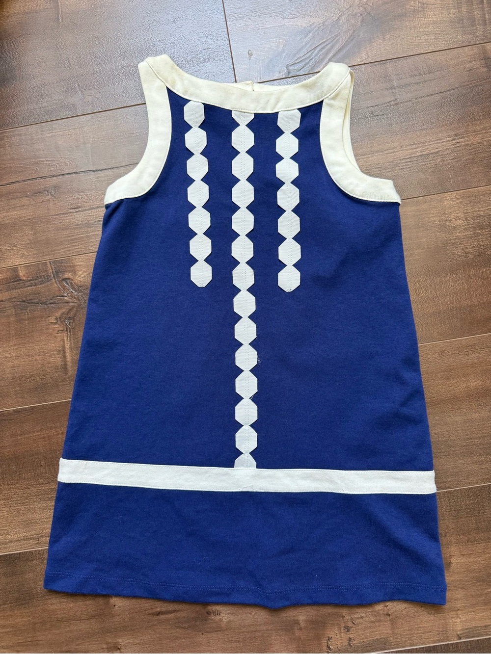 Gymboree 2014 navy blue Mod about Orange shift dress 6